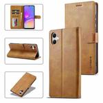 For Samsung Galaxy A05 LC.IMEEKE Calf Texture Leather Phone Case(Brown)
