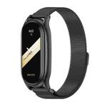 For Xiaomi Mi Band 8 Mijobs Plus Case Milan Magnetic Stainless Steel Watch Band(Black)