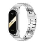 For Xiaomi Mi Band 8 Mijobs CS Case Bamboo Buckle Metal Watch Band(Silver)