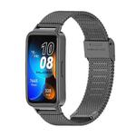For Huawei Band 8 Mijobs Milan Buckle Stainless Steel Watch Band(Black)