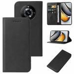 For Realme 11 Pro / 11 Pro+ Magnetic Closure Leather Phone Case(Black)