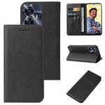 For Realme C55 Magnetic Closure Leather Phone Case(Black)