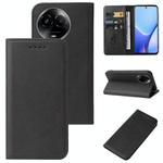 For Realme 11x Magnetic Closure Leather Phone Case(Black)