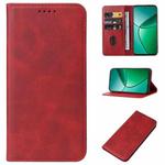 For Realme 12+ Magnetic Closure Leather Phone Case(Red)