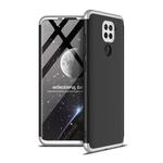 For Xiaomi Redmi Note 9 4G International Version / Redmi 10X 4G GKK Three Stage Splicing Full Coverage PC Protective Case(Black Silver)