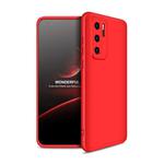 For Huawei P40 GKK Three Stage Splicing Full Coverage PC Protective Case(Red)