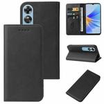 For OPPO A17 / A17K Magnetic Closure Leather Phone Case(Black)