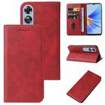 For OPPO A17 / A17K Magnetic Closure Leather Phone Case(Red)