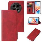 For OPPO A2 Pro Magnetic Closure Leather Phone Case(Red)