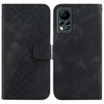 For Infinix Hot 11s NFC/X6812B 7-shaped Embossed Leather Phone Case(Black)