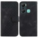 For Infinix Hot 12 Pro 7-shaped Embossed Leather Phone Case(Black)