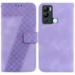 For Infinix Hot 12i 7-shaped Embossed Leather Phone Case(Purple)