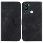 For Infinix Hot 12i 7-shaped Embossed Leather Phone Case(Black)