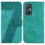 For Infinix Hot 20 5G 7-shaped Embossed Leather Phone Case(Green)