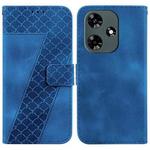 For Infinix Hot 30 7-shaped Embossed Leather Phone Case(Blue)