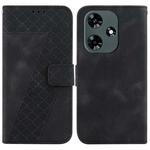 For Infinix Hot 30 7-shaped Embossed Leather Phone Case(Black)