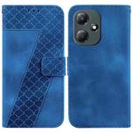 For Infinix Hot 30 Play/X6835 7-shaped Embossed Leather Phone Case(Blue)