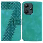 For Infinix Hot 30i/X669C 7-shaped Embossed Leather Phone Case(Green)