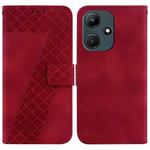 For Infinix Hot 30i/X669C 7-shaped Embossed Leather Phone Case(Red)