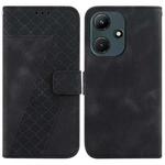 For Infinix Hot 30i/X669C 7-shaped Embossed Leather Phone Case(Black)