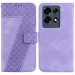 For Infinix Note 30 7-shaped Embossed Leather Phone Case(Purple)