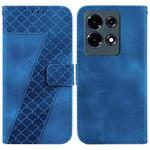 For Infinix Note 30 7-shaped Embossed Leather Phone Case(Blue)