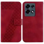 For Infinix Note 30 Seven-shaped Embossed Leather Phone Case(Red)