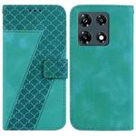 For Infinix Note 30 Pro 7-shaped Embossed Leather Phone Case(Green)