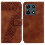 For Infinix Note 30 Pro 7-shaped Embossed Leather Phone Case(Brown)