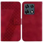 For Infinix Note 30 Pro 7-shaped Embossed Leather Phone Case(Red)