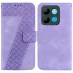 For Infinix Smart 7 African Version/X6515 7-shaped Embossed Leather Phone Case(Purple)