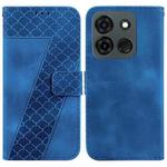For Infinix Smart 7 India 7-shaped Embossed Leather Phone Case(Blue)