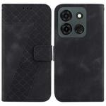 For Infinix Smart 7 India 7-shaped Embossed Leather Phone Case(Black)