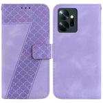 For Infinix Zero 20/X6821 7-shaped Embossed Leather Phone Case(Purple)