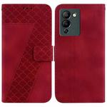 For Infinix Note 12 G96/X670 7-shaped Embossed Leather Phone Case(Red)