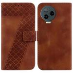 For Infinix Note 12 Pro 4G/Note 12 2023 7-shaped Embossed Leather Phone Case(Brown)