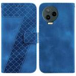 For Infinix Note 12 Pro 4G/Note 12 2023 7-shaped Embossed Leather Phone Case(Blue)