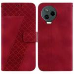 For Infinix Note 12 Pro 4G/Note 12 2023 7-shaped Embossed Leather Phone Case(Red)
