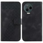 For Infinix Note 12 Pro 4G/Note 12 2023 7-shaped Embossed Leather Phone Case(Black)