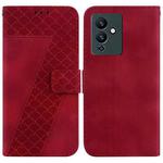 For Infinix Note 12 Pro 5G/Note 12 5G 7-shaped Embossed Leather Phone Case(Red)