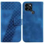 For Infinix Smart 6 7-shaped Embossed Leather Phone Case(Blue)