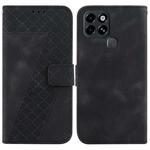 For Infinix Smart 6 7-shaped Embossed Leather Phone Case(Black)