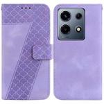For Infinix Note 30 VIP 7-shaped Embossed Leather Phone Case(Purple)