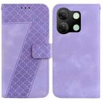 For Infinix Smart 7 HD 7-shaped Embossed Leather Phone Case(Purple)