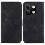 For Infinix Smart 7 HD 7-shaped Embossed Leather Phone Case(Black)