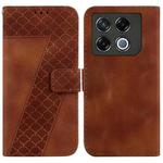 For Infinix GT 20 Pro 5G Seven-shaped Embossed Leather Phone Case(Brown)