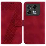 For Infinix GT 20 Pro 5G Seven-shaped Embossed Leather Phone Case(Red)