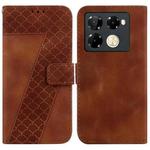 For Infinix Note 40 Pro 4G / 5G Seven-shaped Embossed Leather Phone Case(Brown)