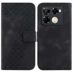 For Infinix Note 40 Pro 4G / 5G Seven-shaped Embossed Leather Phone Case(Black)