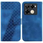 For Infinix Note 40 Pro+ 5G Seven-shaped Embossed Leather Phone Case(Blue)